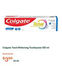 Voilà Colgate Total Whitening Toothpaste 120 ml offer