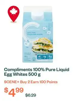 Voilà Compliments 100% Pure Liquid Egg Whites 500 g offer