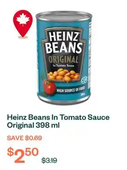 Voilà Heinz Beans In Tomato Sauce Original 398 ml offer