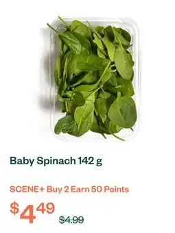 Voilà Baby Spinach 142 g offer