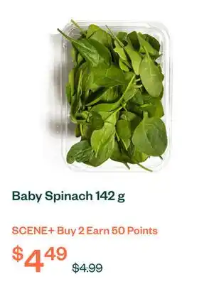 Voilà Baby Spinach 142 g offer