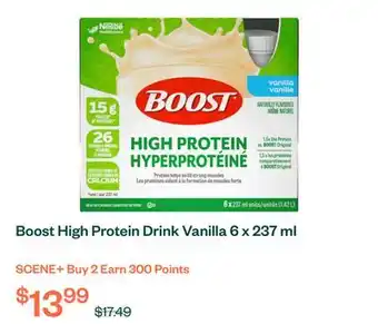 Voilà Boost High Protein Drink Vanilla 6 x 237 ml offer