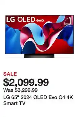 TSC Stores LG 65 2024 OLED Evo C4 4K Smart TV offer