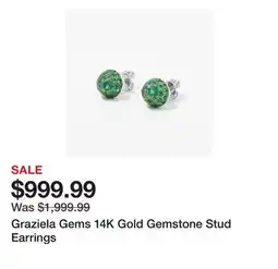 TSC Stores Graziela Gems 14K Gold Gemstone Stud Earrings offer