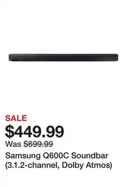 TSC Stores Samsung Q600C Soundbar (3.1.2-channel, Dolby Atmos) offer