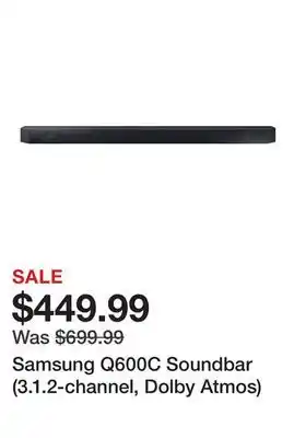 TSC Stores Samsung Q600C Soundbar (3.1.2-channel, Dolby Atmos) offer