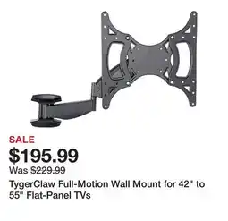 TSC Stores TygerClaw Full-Motion Wall Mount for 42 to 55 Flat-Panel TVs offer
