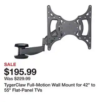 TSC Stores TygerClaw Full-Motion Wall Mount for 42 to 55 Flat-Panel TVs offer