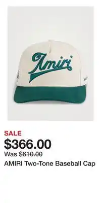 Holt Renfrew AMIRI Two-Tone Baseball Cap offer