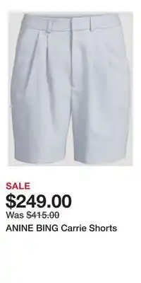 Holt Renfrew ANINE BING Carrie Shorts offer
