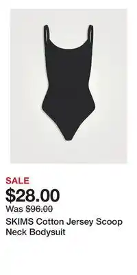 Holt Renfrew SKIMS Cotton Jersey Scoop Neck Bodysuit offer