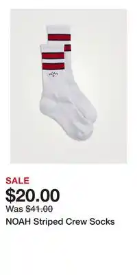 Holt Renfrew NOAH Striped Crew Socks offer