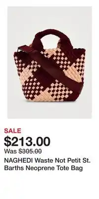 Holt Renfrew NAGHEDI Waste Not Petit St. Barths Neoprene Tote Bag offer