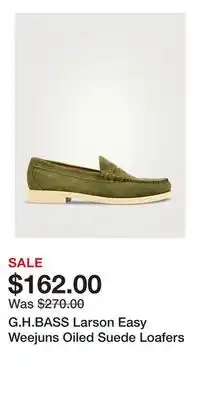 Holt Renfrew G.H.BASS Larson Easy Weejuns Oiled Suede Loafers offer