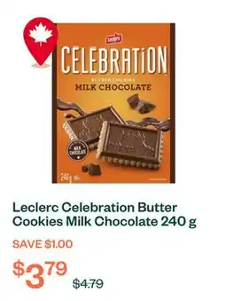 Voilà Leclerc Celebration Butter Cookies Milk Chocolate 240 g offer