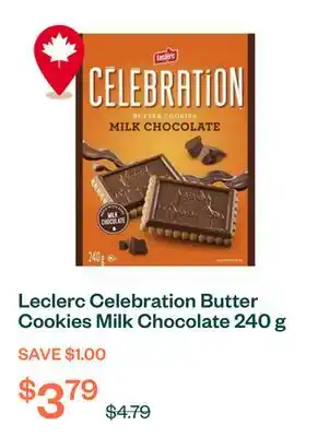 Voilà Leclerc Celebration Butter Cookies Milk Chocolate 240 g offer