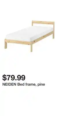 IKEA NEIDEN Bed frame, pine offer