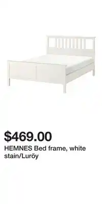 IKEA HEMNES Bed frame, white stain/Luröy offer