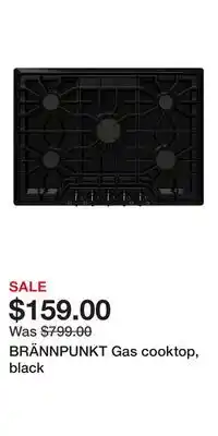 IKEA BRÄNNPUNKT Gas cooktop, black offer