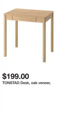 IKEA TONSTAD Desk, oak veneer offer