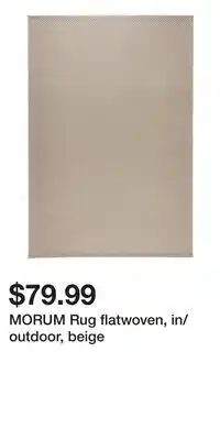 IKEA MORUM Rug flatwoven, in/outdoor, beige offer