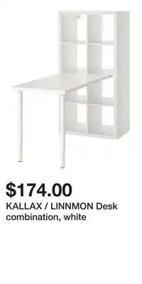 IKEA KALLAX / LINNMON Desk combination, white offer