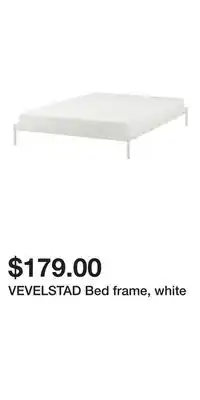 IKEA VEVELSTAD Bed frame, white offer