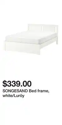 IKEA SONGESAND Bed frame, white/Luröy offer