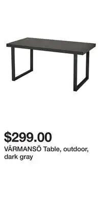 IKEA VÄRMANSÖ Table, outdoor, dark gray offer