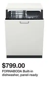 IKEA FORNABODA Built-in dishwasher, panel-ready offer