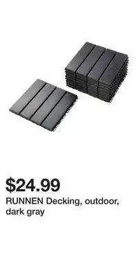 IKEA RUNNEN Decking, outdoor, dark gray offer