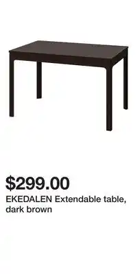 IKEA EKEDALEN Extendable table, dark brown offer