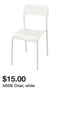 IKEA ADDE Chair, white offer