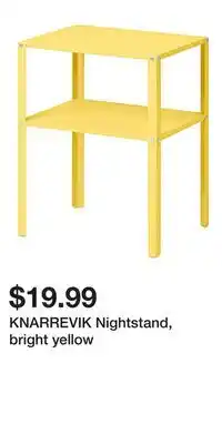 IKEA KNARREVIK Nightstand, bright yellow offer