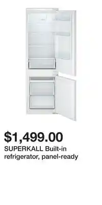 IKEA SUPERKALL Built-in refrigerator, panel-ready offer