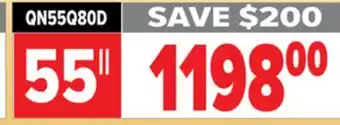 2001 Audio Video Samsung 55 QN55Q80D QLED 4K SMART TV offer