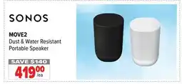 2001 Audio Video MOVE2 Dust & Water Resistant Portable Speaker offer