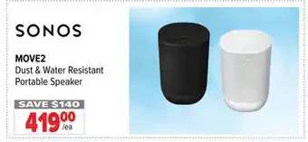 2001 Audio Video MOVE2 Dust & Water Resistant Portable Speaker offer