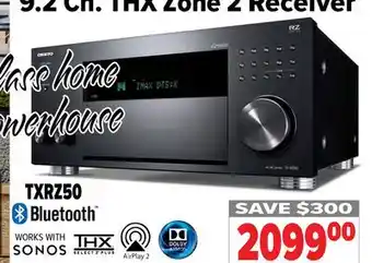 2001 Audio Video TXRZ50 Onkyo 9.2 Ch. THX Zone 2 Receiver offer