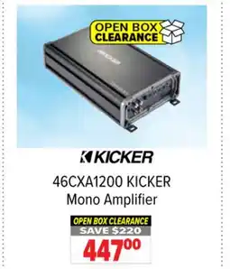 2001 Audio Video 46CXA1200 KICKER Mono Amplifier offer