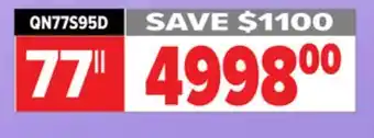 2001 Audio Video QN77S95D Samsung 77 OLED 4K Tizen OS Smart TV offer
