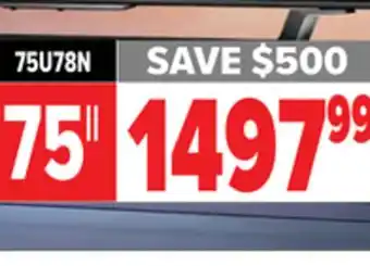 2001 Audio Video 75U78N Hisense ULED MiniLED offer
