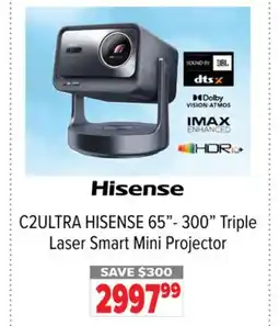 2001 Audio Video C2ULTRA HISENSE 65- 300 Triple Laser Smart Mini Projector offer