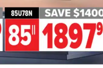 2001 Audio Video 85U78N Hisense 85 ULED MiniLED offer
