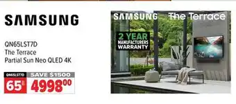2001 Audio Video QN65LST7D 65 The Terrace Partial Sun Neo QLED 4K offer