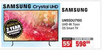 2001 Audio Video UN55DU7100 UHD 4K Tizen OS Smart TV offer