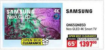 2001 Audio Video QN65QN85D Neo QLED 4K Smart TV offer