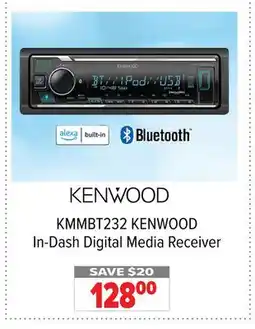 2001 Audio Video KMMBT232 KENWOOD In-Dash Digital Media Receiver offer