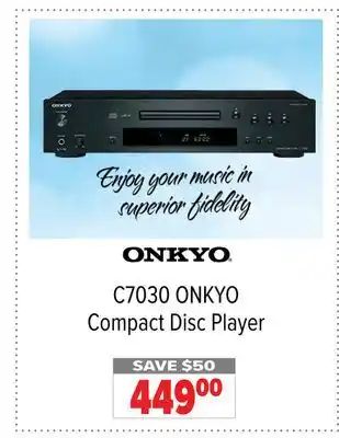 2001 Audio Video C7030 ONKYO Compact Disc Player offer