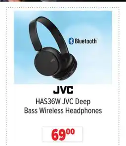 2001 Audio Video HAS36W JVC Deep Bass Wireless Headphones offer